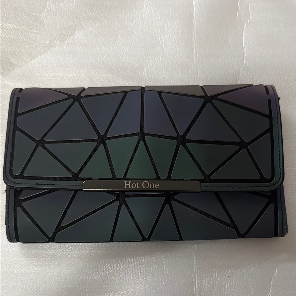 Black Geometric Women's Clutch